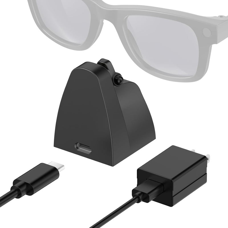 underhub Charging Stand & Cable Compatible with Gen 2/1 Wayfarer Headliner Skyler Smart Glasses, Mini and Portable, USB-C Smart Glasses Charging Dock with 59" Charging Cable - Image 1